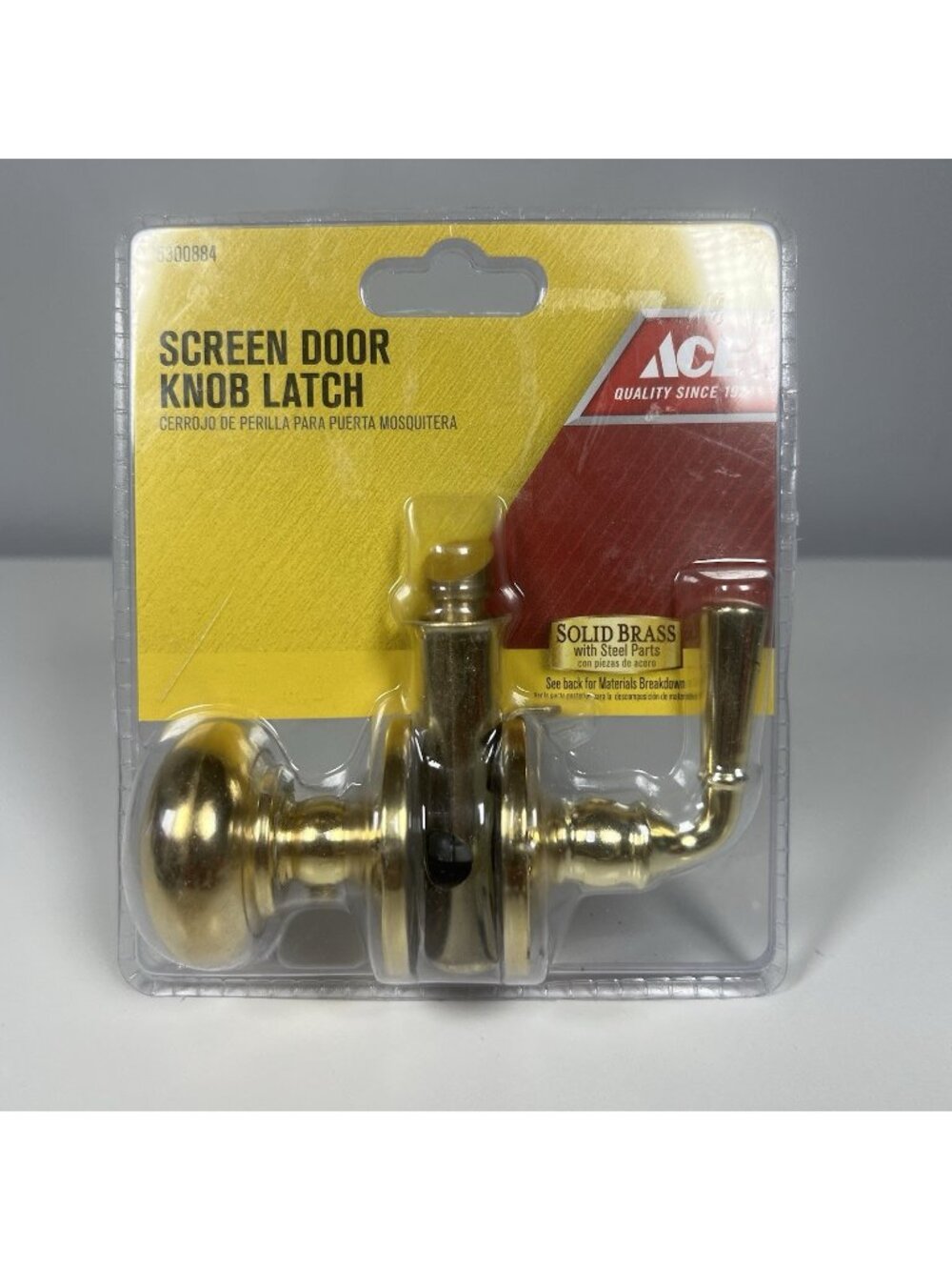 ACE Screen Door Knob Latch Solid Brass #5300884 New And Sealed
